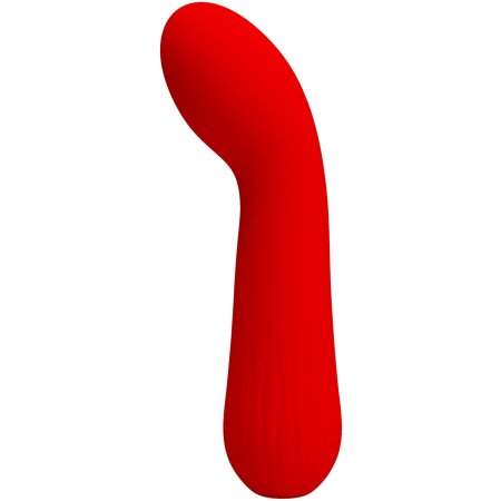 Перезаряжаемый гибкий вибратор для точки G Pretty Love Faun Super Soft Silicone красный