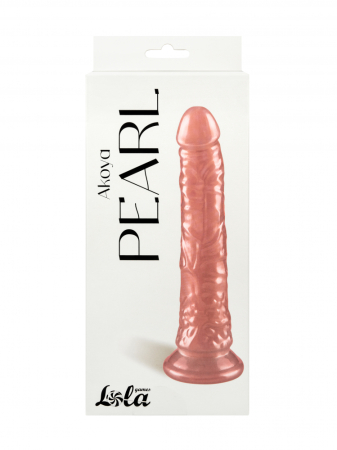 Перламутровый розовый фаллоимитатор на присоске Akoya Pearl