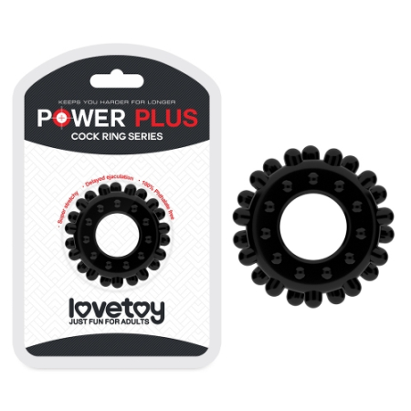 Эрекционное кольцо Черное POWER PLUS (1шт)