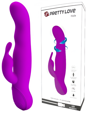 Вибратор-кролик с функцией ротации Pretty Love Hale
