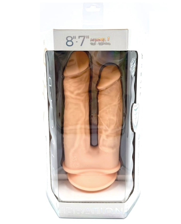 Реалистичный двойной вибратор SILEXD Model 1 "8-7" 17,5 см - 19,5 см