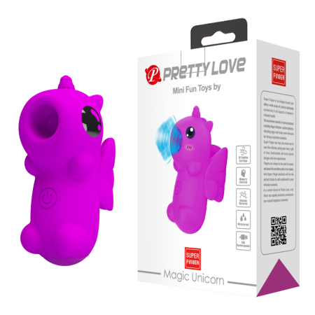 Мини-вибратор на палец с пульсацией Pretty Love Magic Unicorn
