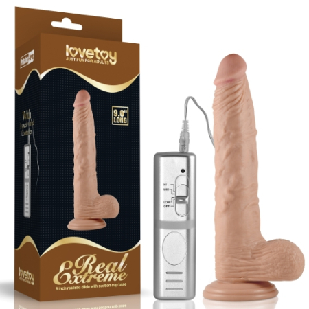 Реалистичный телесный вибратор на присоске Real Extreme 24 см