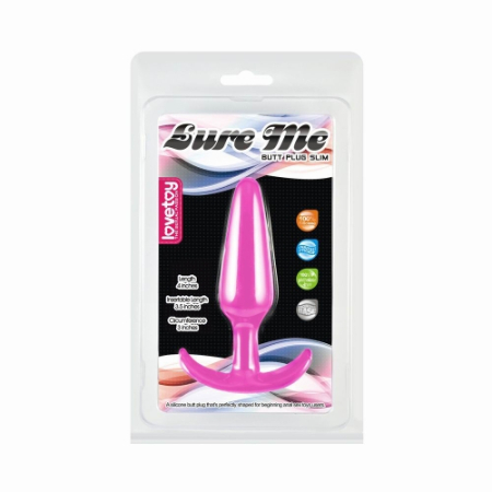Классическая анальная пробка Розовая LURE ME S