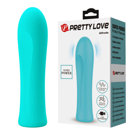 Мини-вибратор перезаряжаемый Pretty Love Alfreda бирюзовый