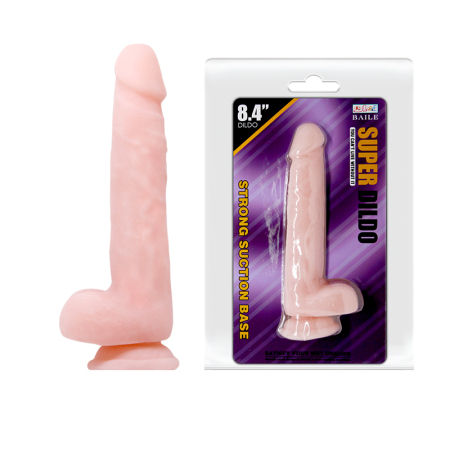 Реалистичный фаллоимитатор на присоске Baile Super Dildo 19,5 см 