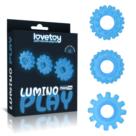 Набор светящихся в темноте эрекционных колец Lumino Play