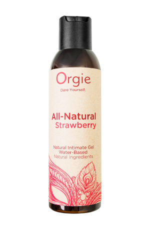 Съедобный лубрикант на водной основе с клубникой Orgie ALL NATURAL STRAWBERRY 150 мл
