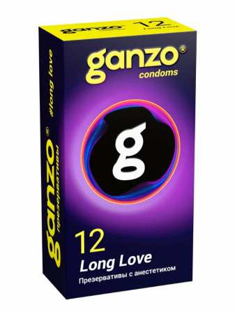 GANZO Long Love 12шт. Презервативы с анестетиком