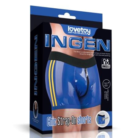 Шорты для страпона INGEN синие XS/S