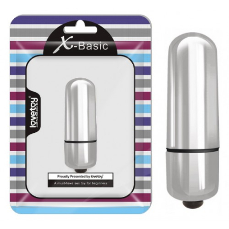 Серебристая вибропуля X-Basic Bullet Mini