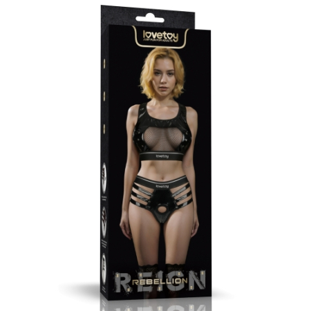 Набор - трусики для страпона и топик Rebellion Reign M/L